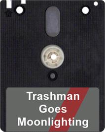 Artwork on the Disc for Trashman Goes Moonlighting on the Amstrad CPC.