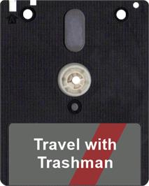 Artwork on the Disc for Travel With Trashman on the Amstrad CPC.