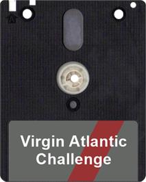 Artwork on the Disc for Virgin Atlantic Challenge on the Amstrad CPC.