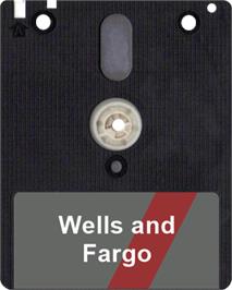 Artwork on the Disc for Wells & Fargo on the Amstrad CPC.