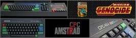 Arcade Cabinet Marquee for Mission Genocide.