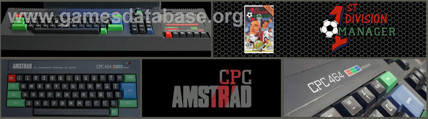 1st Division Manager - Amstrad CPC - Artwork - Marquee