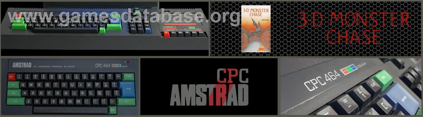 3D Monster Chase - Amstrad CPC - Artwork - Marquee