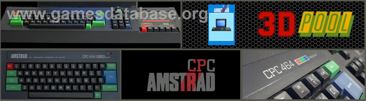 3D Pool - Amstrad CPC - Artwork - Marquee