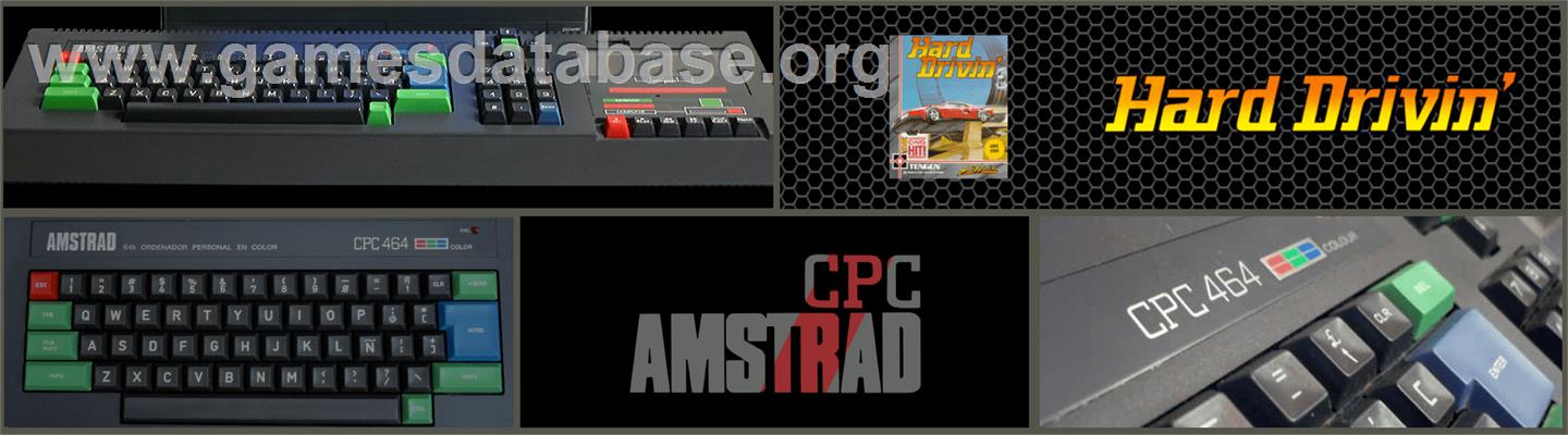 Hard Drivin' - Amstrad CPC - Artwork - Marquee