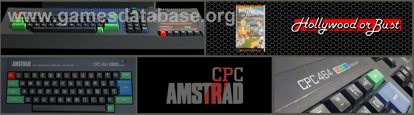 Hollywood Or Bust - Amstrad CPC - Artwork - Marquee