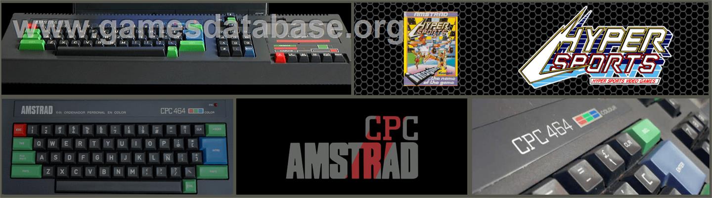 Hyper Sports - Amstrad CPC - Artwork - Marquee
