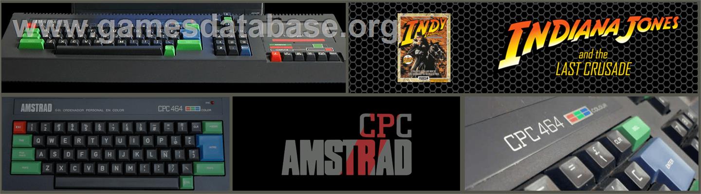 Indiana Jones and the Last Crusade: The Action Game - Amstrad CPC - Artwork - Marquee