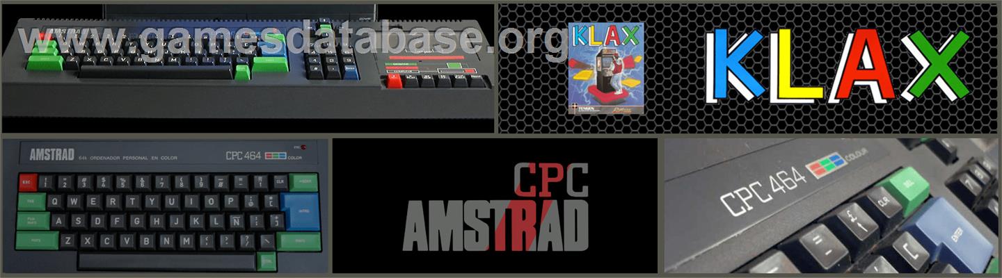 Klax - Amstrad CPC - Artwork - Marquee