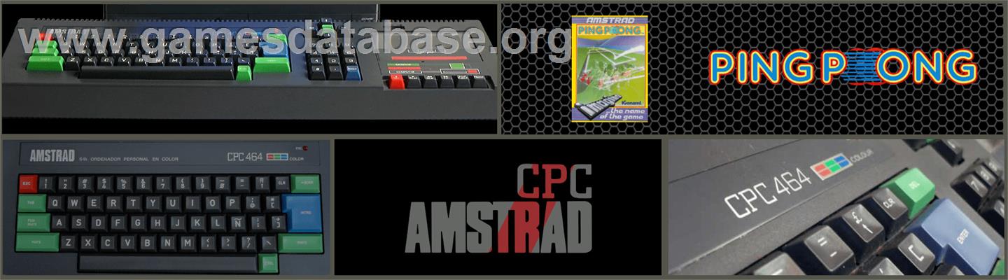 Konami's Ping Pong - Amstrad CPC - Artwork - Marquee