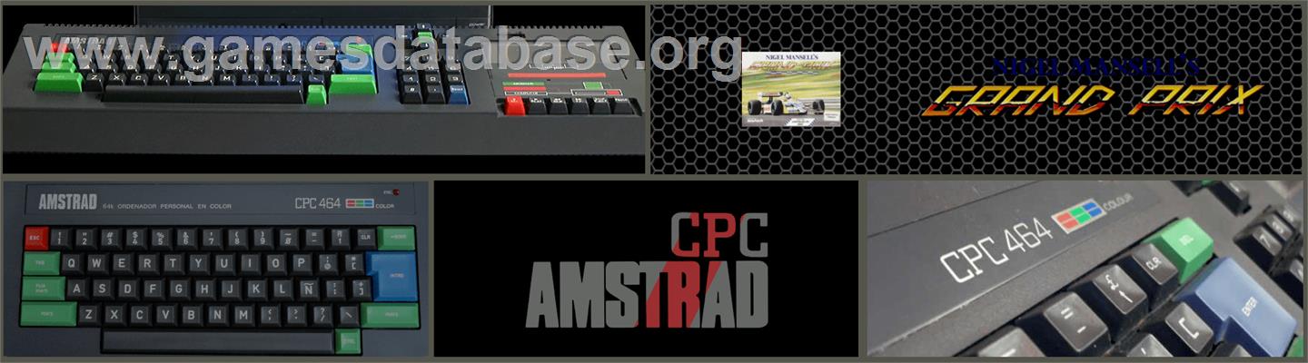 Nigel Mansell's Grand Prix - Amstrad CPC - Artwork - Marquee