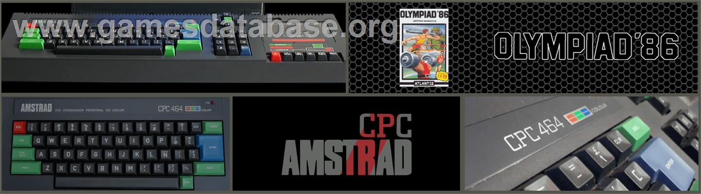 Olympiad '86 - Amstrad CPC - Artwork - Marquee