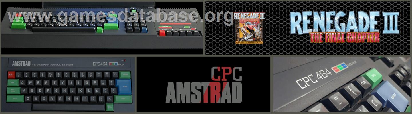 Renegade III: The Final Chapter - Amstrad CPC - Artwork - Marquee