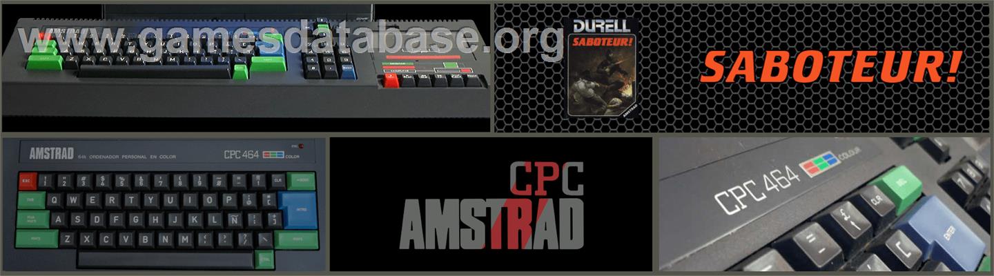 Saboteur - Amstrad CPC - Artwork - Marquee