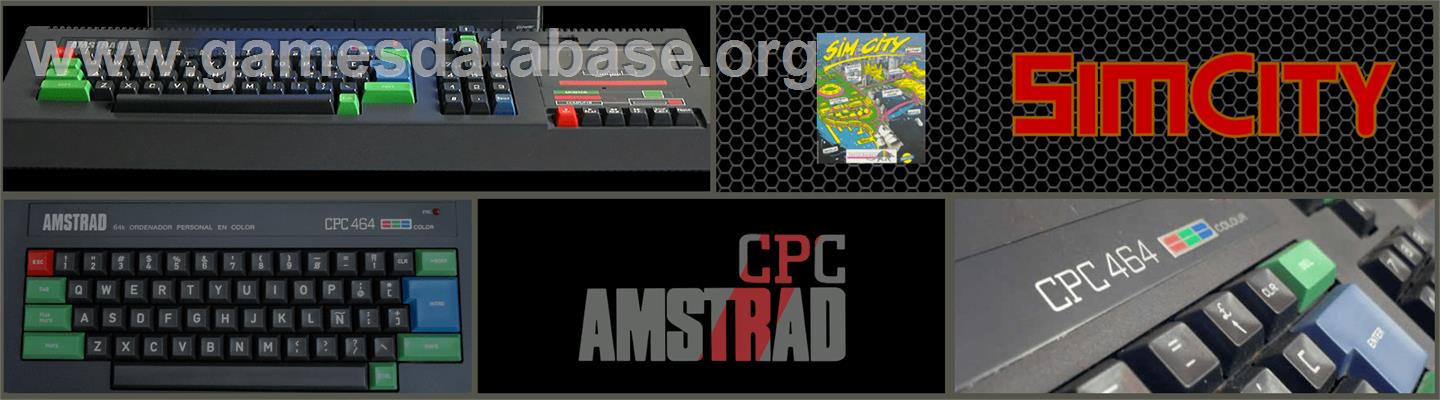 Sim City - Amstrad CPC - Artwork - Marquee