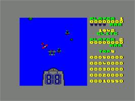 In game image of 1942 on the Amstrad CPC.
