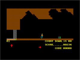 In game image of A View to a Kill on the Amstrad CPC.