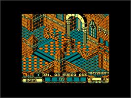 In game image of Abadía del Crimen on the Amstrad CPC.