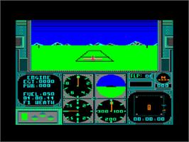 In game image of Acrojet on the Amstrad CPC.