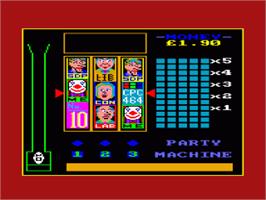 In game image of Arcade Fruit Machine on the Amstrad CPC.