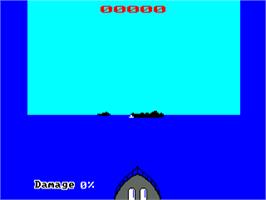 In game image of Assault On Port Stanley on the Amstrad CPC.