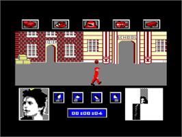 In game image of Back To The Future on the Amstrad CPC.