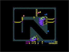 In game image of Bad Lands on the Amstrad CPC.