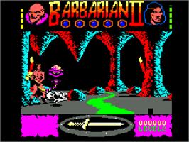 In game image of Barbarian 2 - The Dungeon Of Drax on the Amstrad CPC.