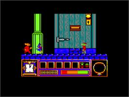 In game image of Basil the Great Mouse Detective on the Amstrad CPC.