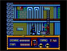 In game image of Batman - The Movie on the Amstrad CPC.