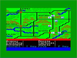 In game image of Battle Of The Bulge on the Amstrad CPC.