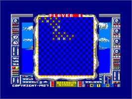 In game image of Battle Ships on the Amstrad CPC.