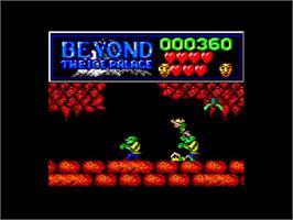 In game image of Beyond the Ice Palace on the Amstrad CPC.
