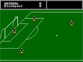 In game image of Big League Soccer 2 on the Amstrad CPC.