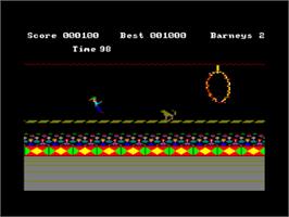 In game image of Bigtop Barney on the Amstrad CPC.