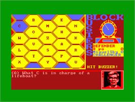 In game image of Blockbusters: Gold Run on the Amstrad CPC.