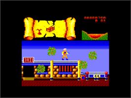 In game image of BraveStarr on the Amstrad CPC.