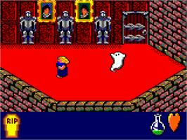 In game image of Bride Of Frankenstein on the Amstrad CPC.