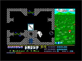 In game image of Bubble Ghost on the Amstrad CPC.