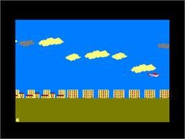 In game image of Cessna over Moskow on the Amstrad CPC.
