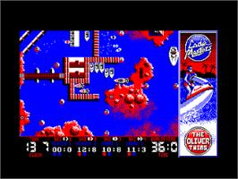 In game image of Championship Jet Ski Simulator on the Amstrad CPC.