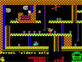 In game image of Chubby Gristle on the Amstrad CPC.
