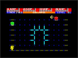 In game image of Collapse on the Amstrad CPC.
