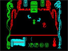 In game image of Conquestador on the Amstrad CPC.