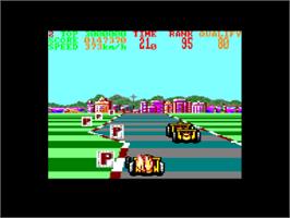In game image of Continental Circus on the Amstrad CPC.