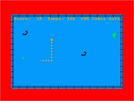 In game image of Contra on the Amstrad CPC.