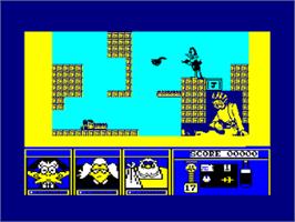 In game image of Count Duckula 2 Featuring Tremendous Terence on the Amstrad CPC.