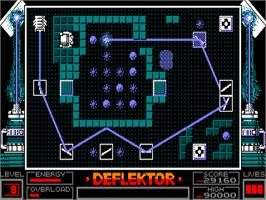 In game image of Deflektor on the Amstrad CPC.