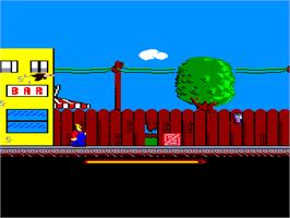 In game image of Delirium Tremens on the Amstrad CPC.