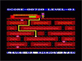 In game image of Diamond Mine on the Amstrad CPC.